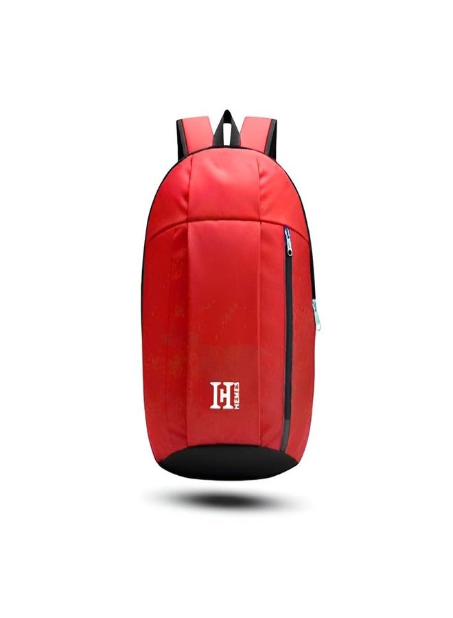 H-HEMES 12L Backpack for School, College, Office & Travel | Lightweight 2 Compartment for Men & Women (Red) - Image 2